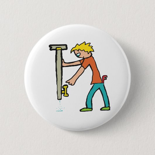 Badge Rond 5 Cm plombier (Devant)