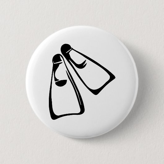 Badge Rond 5 Cm Plongée - ailerons (Devant)