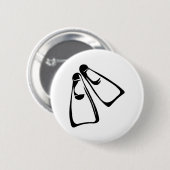 Badge Rond 5 Cm Plongée - ailerons (Devant & derrière)