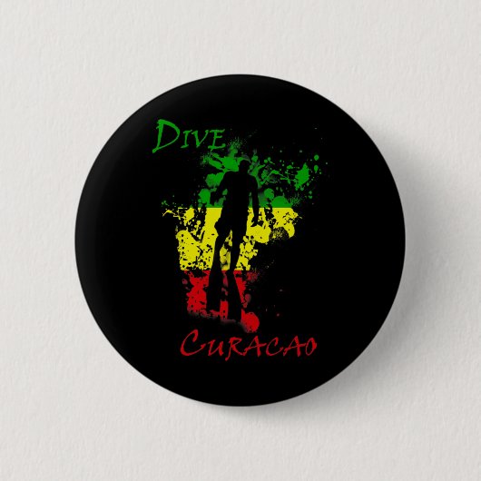 Badge Rond 5 Cm Plongée Curacao (Devant)