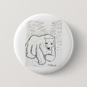 Badge Rond 5 Cm Plongée de l'ours polaire
