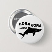 Badge Rond 5 Cm Plongée De Requin À Bora Bora (Devant & derrière)