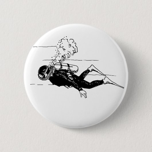 Badge Rond 5 Cm Plongeur (Devant)