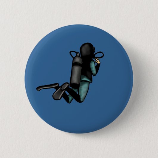 Badge Rond 5 Cm Plongeur autonome (Devant)