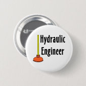 Badge Rond 5 Cm Plongeur de toilettes de l'ingénieur hydraulique (Devant & derrière)