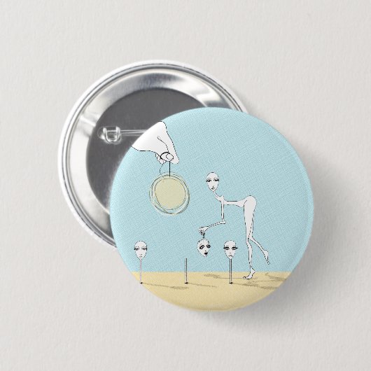 Badge Rond 5 Cm pluckin joyeux (Devant & derrière)