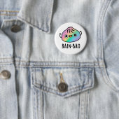 Badge Rond 5 Cm Pluie-bao Funny Arc-en-ciel Dimsum Bao Pun (En situation)