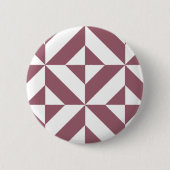 Badge Rond 5 Cm Plum Geometric Deco Cube Pattern (Devant)