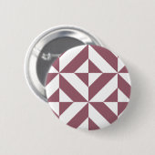 Badge Rond 5 Cm Plum Geometric Deco Cube Pattern (Devant & derrière)