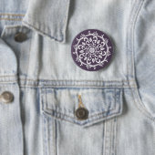 Badge Rond 5 Cm Plum Mandala (En situation)