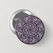 Badge Rond 5 Cm Plum Mandala (Devant & derrière)