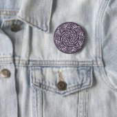 Badge Rond 5 Cm Plum Mandala (En situation)