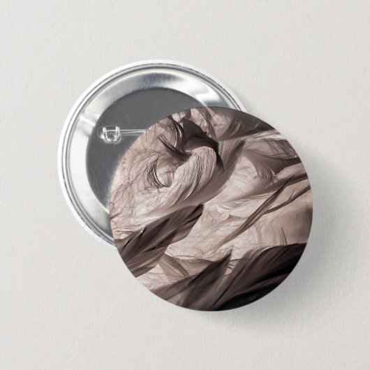 Badge Rond 5 Cm Plumes (Devant & derrière)