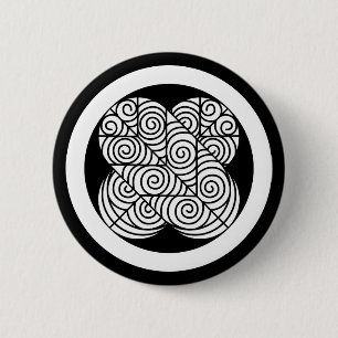 Badge Rond 5 Cm Plumes de faucon Asano