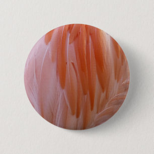 Badge Rond 5 Cm Plumes de flamant rose dans des nuances de rose