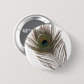 Badge Rond 5 Cm Plumes de paon (Devant & derrière)