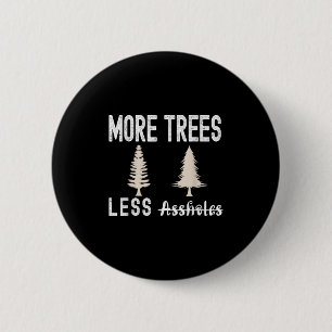 Badge Rond 5 Cm Plus d'arbres moins de trous Sweater de Noël laid