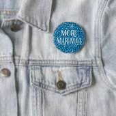 Badge Rond 5 Cm Plus de Marimba - Musique Bleu Blanc (En situation)
