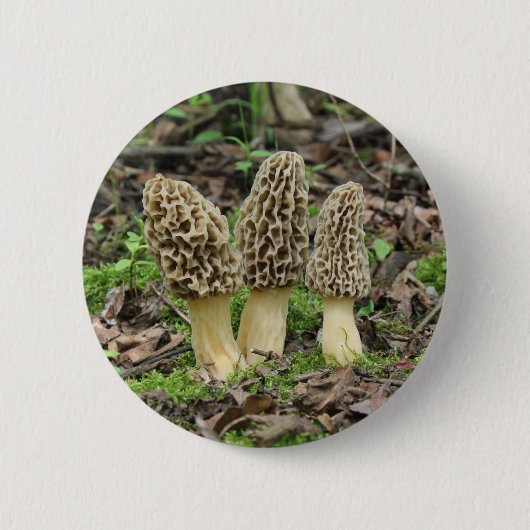 Badge Rond 5 Cm Plus de morelles (Devant)