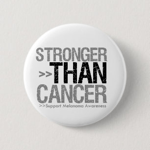 Badge Rond 5 Cm Plus fort que le Cancer - mélanome