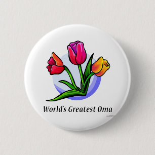 Badge Rond 5 Cm Plus grand Oma du monde