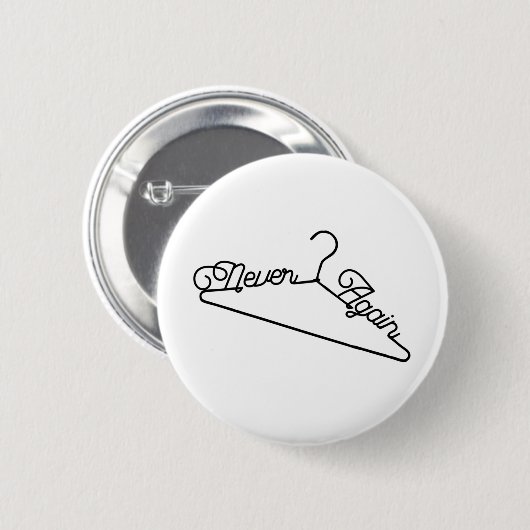 Badge Rond 5 Cm Plus jamais Hanger Roe c. Wade Pro-Choice (Devant & derrière)