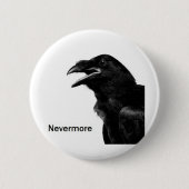 Badge Rond 5 Cm Plus jamais Raven (Devant)