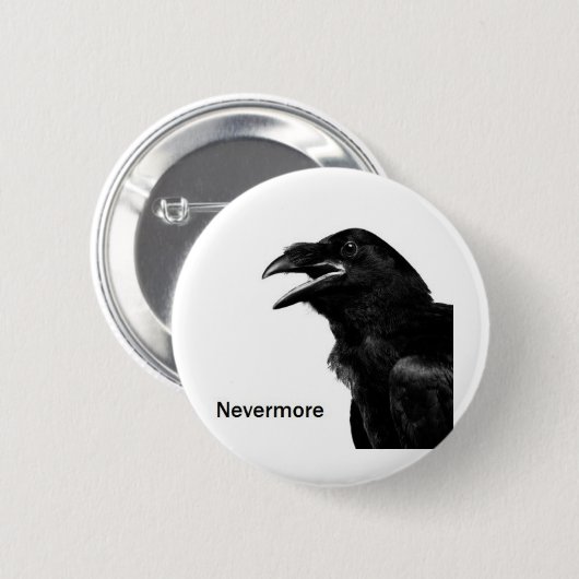 Badge Rond 5 Cm Plus jamais Raven (Devant & derrière)