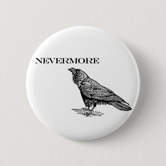 Badge Rond 5 Cm Plus jamais Raven (Devant)