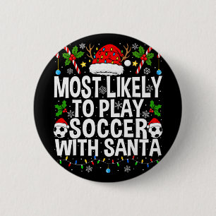 Badge Rond 5 Cm Plus Susceptible de Jouer au Football avec le Père