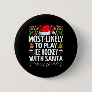 Badge Rond 5 Cm Plus susceptible de jouer au hockey sur glace avec