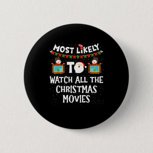 Badge Rond 5 Cm Plus susceptible de regarder tous les films de Noë