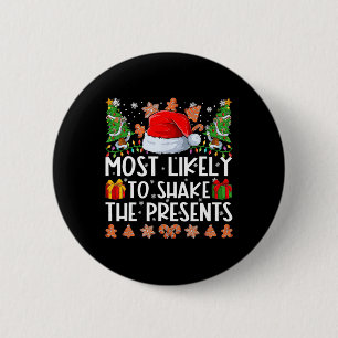 Badge Rond 5 Cm Plus susceptible de secouer les cadeaux de Noël en