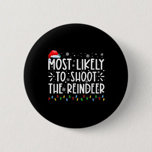 Badge Rond 5 Cm Plus susceptible de tirer sur la famille de rennes