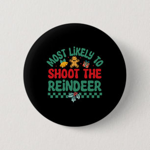 Badge Rond 5 Cm Plus susceptible de tirer sur le pyjama de Noël du