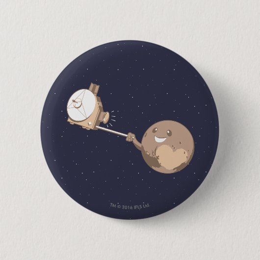 Badge Rond 5 Cm Pluton Selfie (Devant)