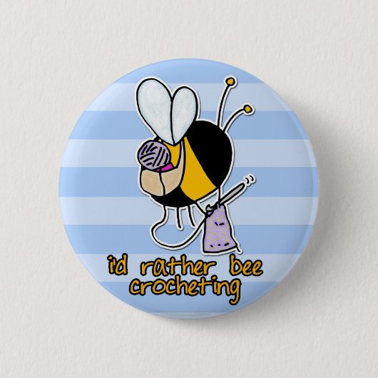Badge Rond 5 Cm plutôt faire du crochet d'abeille (Devant)