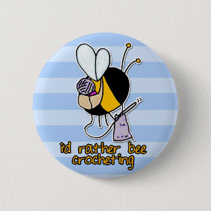 Badge Rond 5 Cm plutôt faire du crochet d'abeille
