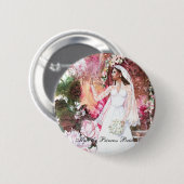 Badge Rond 5 Cm PMACarlson Kate la princesse Bride Button (Devant & derrière)