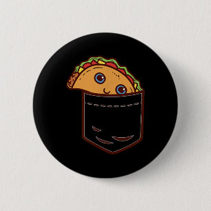 Badge Rond 5 Cm Poche Taco Mardi Cinco De Mayo Nourriture Mexicain
