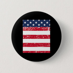 Badge Rond 5 Cm Poche Usa Avec Drapeau Américain Pour 4 juillet