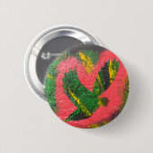 Badge Rond 5 Cm Pochoir de colombe de paix (Devant & derrière)