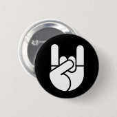 Badge Rond 5 Cm Pochoir de main de roche (Devant & derrière)