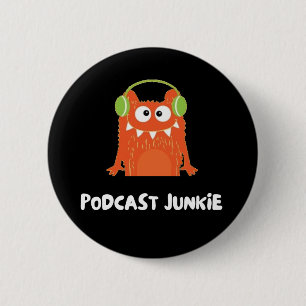 Badge Rond 5 Cm Podcast junkie
