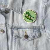 Badge Rond 5 Cm Pods Okra Veggie Veggie Gumbo Southern Food (En situation)