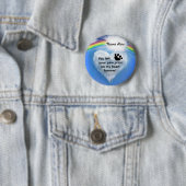 Badge Rond 5 Cm Poème d'empreinte de patte (En situation)