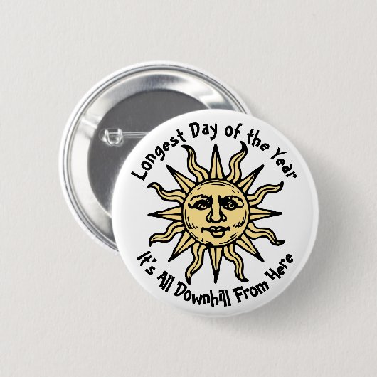 Badge Rond 5 Cm Poème Solstice d'été (Devant & derrière)