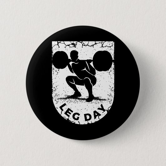 Badge Rond 5 Cm Poids amusant pour un Bodybuilder (Devant)