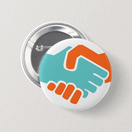Badge Rond 5 Cm Poignée de main ensemble (Devant & derrière)