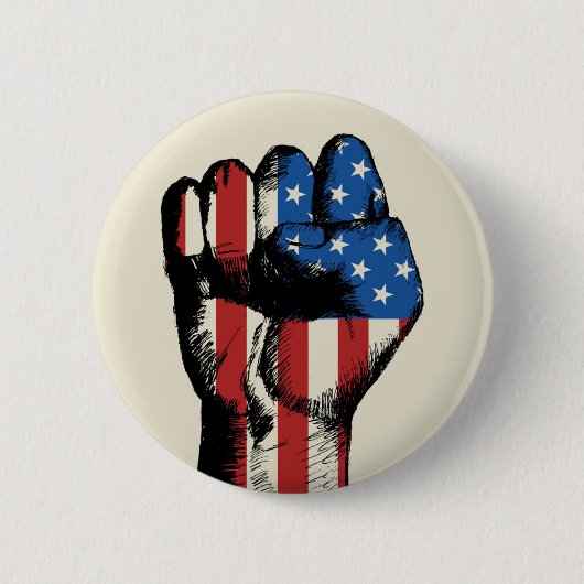 Badge Rond 5 Cm Poing américain (Devant)